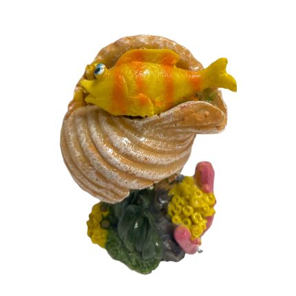 Acuario Resina Caracol c Pez