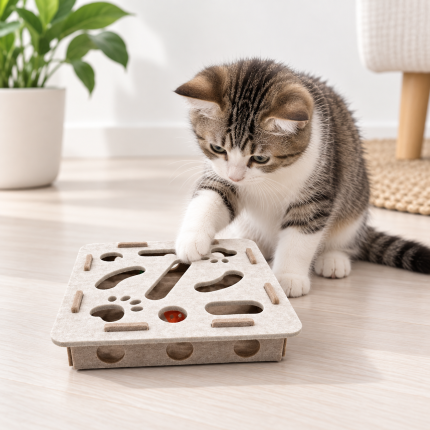 Juguete gato interactivo fieltro R150