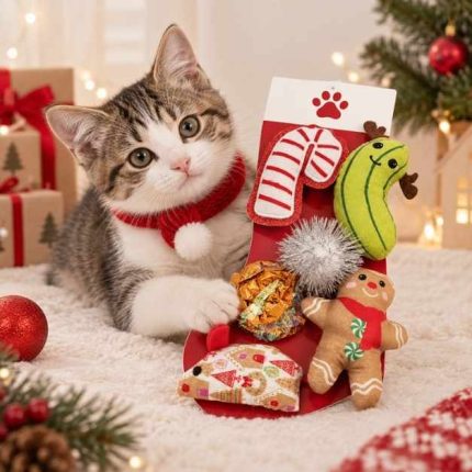 Juguete gato set navidad 6pcs R105